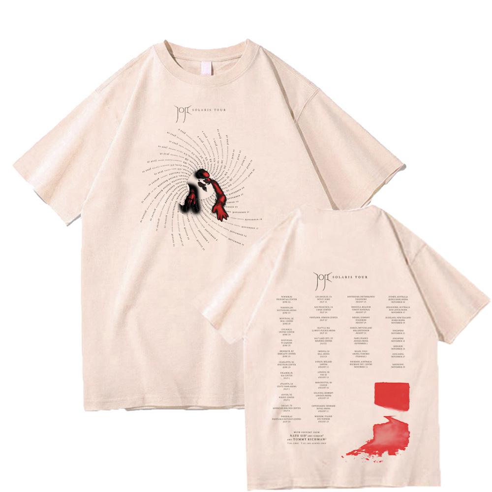 Joji Solaris Tour 2026 T-shirts Summer Short Sleeve New Design Clothing Women Men High Quality Cotton Oversized Tees Streetwear