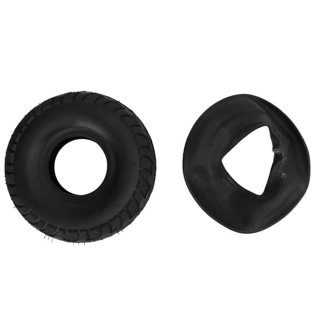 10 Inch 4.10 3.50‑4 Inner Tube Tire with Bent Valve 4.10 3.50‑4 Rubber Inner Outer Tyre Pneumatic Tire Replacement