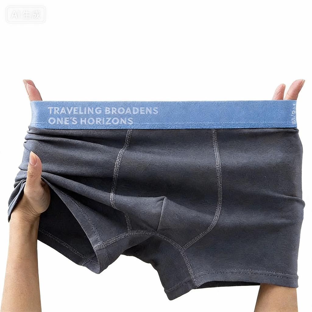 Men's Spring and Summer Light Cotton Breathable Teenager Flat Angle Underwear