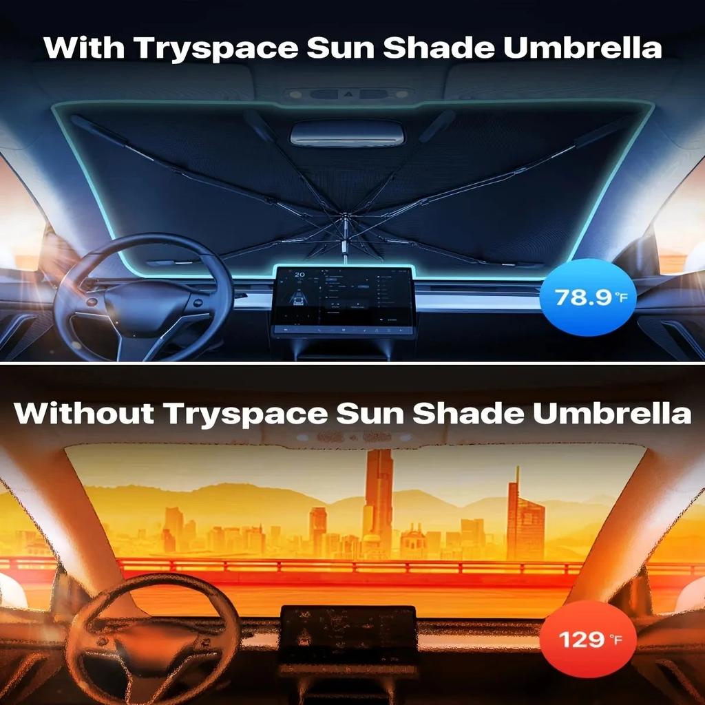 Car Front Sunshade Umbrella Car Front Window Sunshade Cover Car Sunshade Cover Car Windshield Protection Auto Accessories