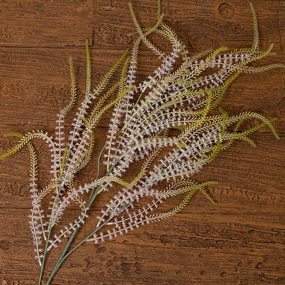 

Lifelike Simulation Green Bristlegrass UV Resistant Fake Plant Artificial Sage Branch Balcony розовый