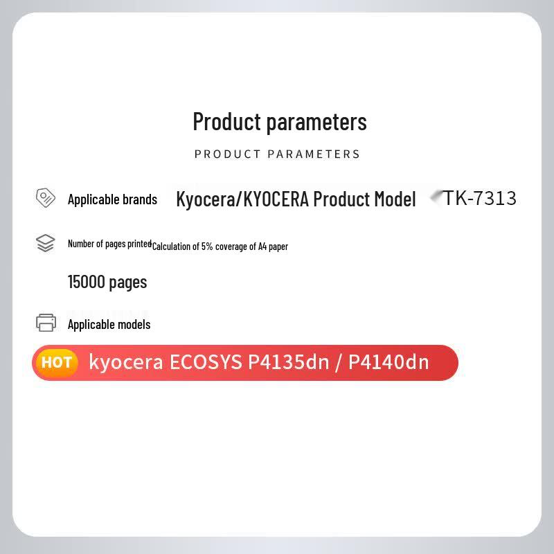 Compatible Kyocera TK-7313 Black Toner Cartridge