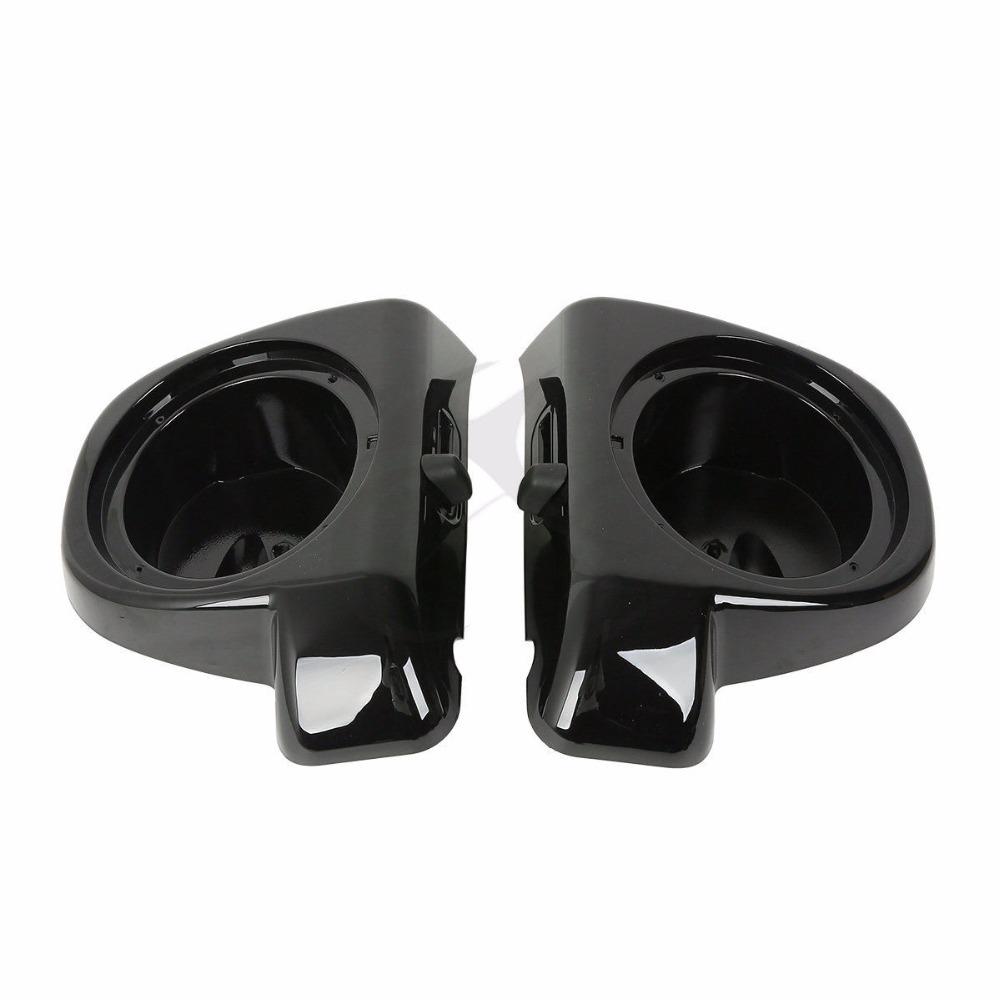 Motorcycle 6.5" Speaker Pod Boxes Lower Vented Fairing For Harley Touring Electra Glide Road King Street Glide 2014-2023