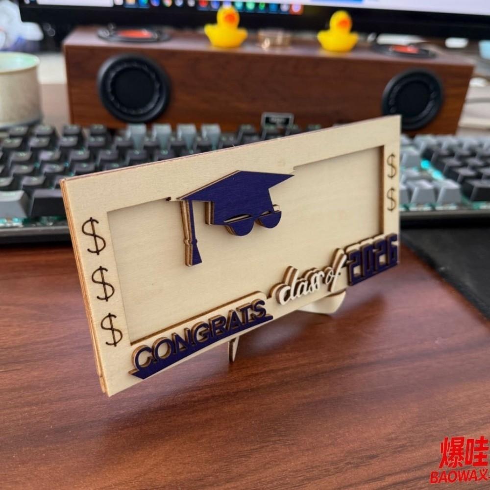 Double-Layer Graduation Money Holder Pull-Out Card Graduate Cap Shaped Graduation Cash Gift Unique Keepsake Gift Card Holder