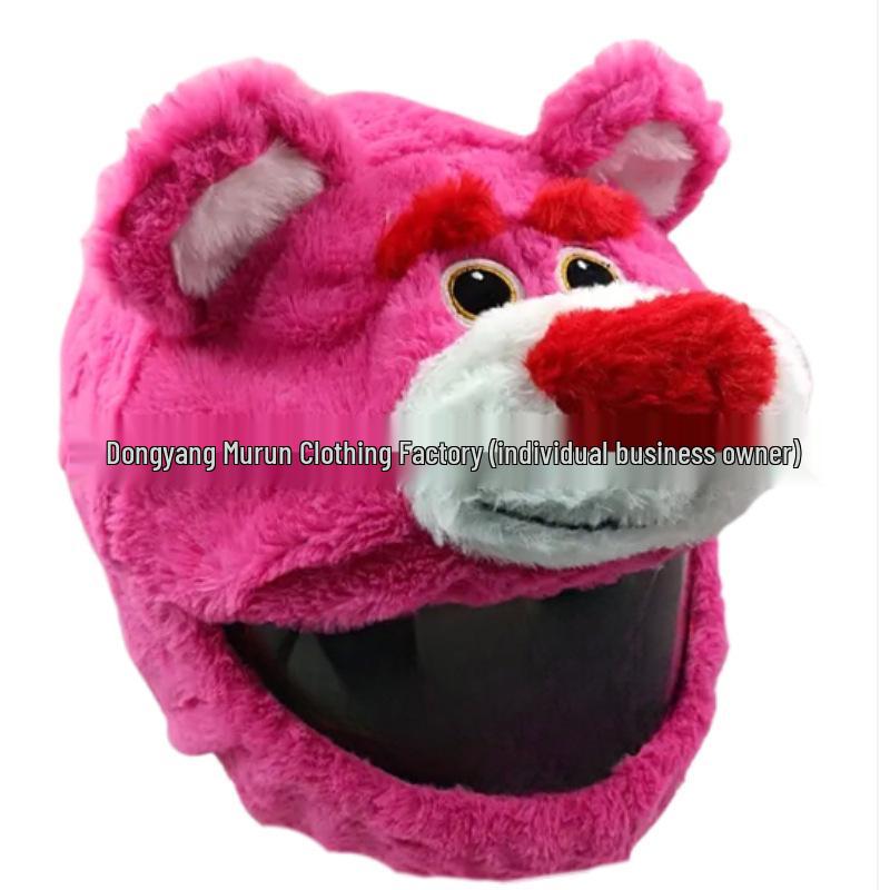Motorcycle Helmet Decoration: Cartoon Rabbit, Toothless, Pumpkin Head Covers
