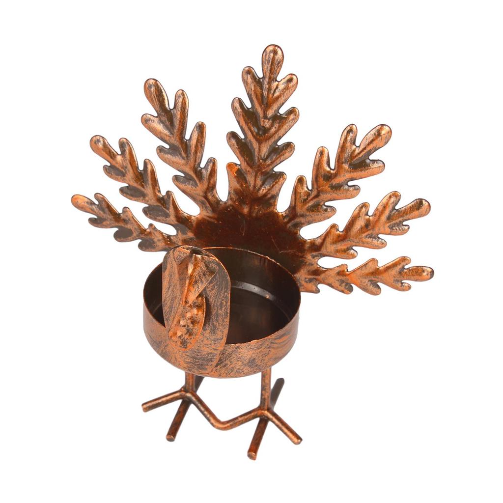 Elegant Turkey Candle Holder for Thanksgiving Decor - Stylish Table Centerpiece Fall Festivities