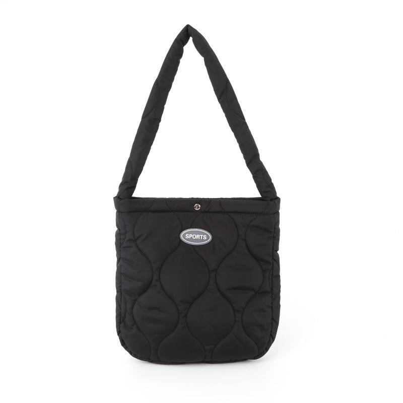 Tote Bag, Commuter Women's Bag, Down Cotton-filled Bag, Large-capacity Underarm Bag, Single-shoulder Bag