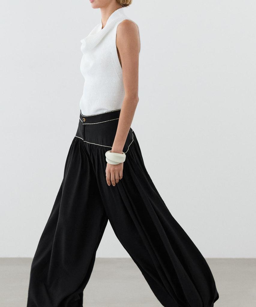 Masimodutti Contrast Fluid Pants