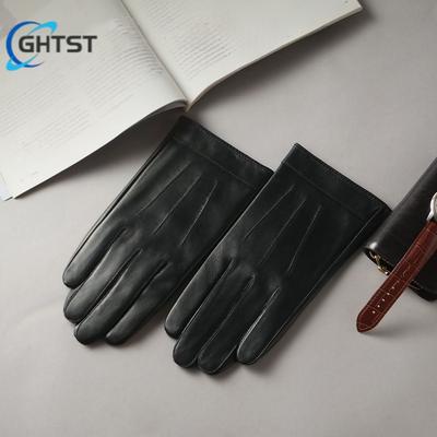 Nouveaux Gants d'Hiver pour Homme en Cuir d'Agneau Véritable Chauds Doublés Polaire Pour Conduire Vélo Écran Tactile Meilleur Cadeau Pour Hommes