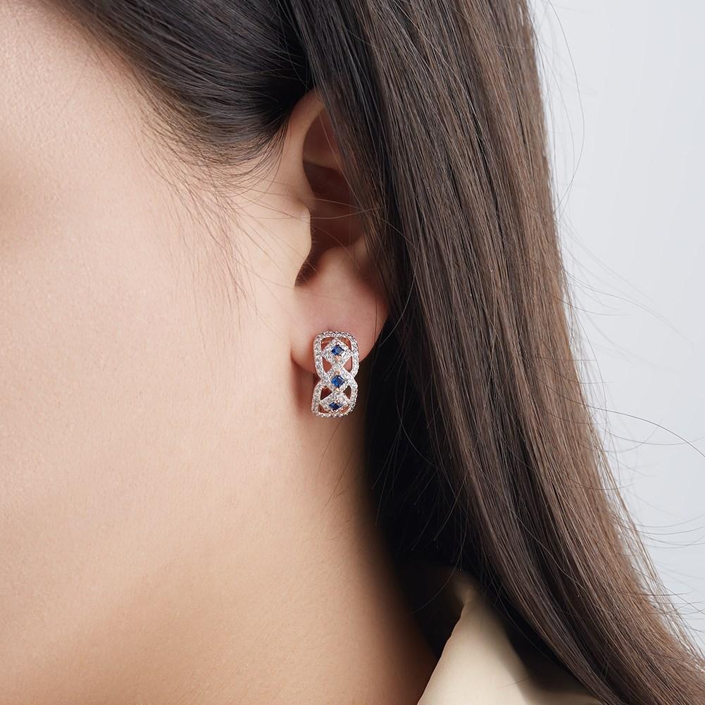 Elegant Drop Earrings For Women Rose Gold Color Bride Wedding Fine Jewelry Luxury Earring Gifts