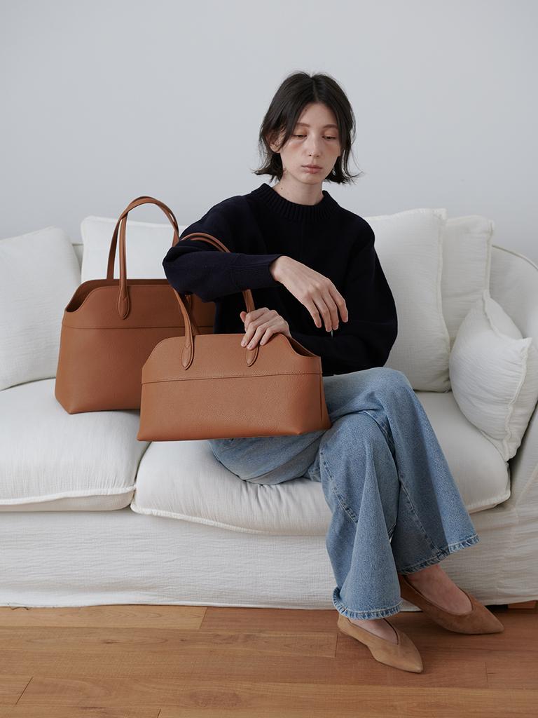 Reframe Ople Leather Shoulder Bag Series Large Camel
