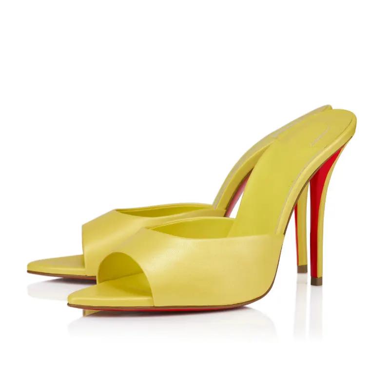 Modne buty dla kobiet Nowe szpiczaste sandały rzymianki z odkrytymi palcami Metalowe seksowne buty damskie Klapki na zewnątrz 10,5 cm Sandały damskie sandálias