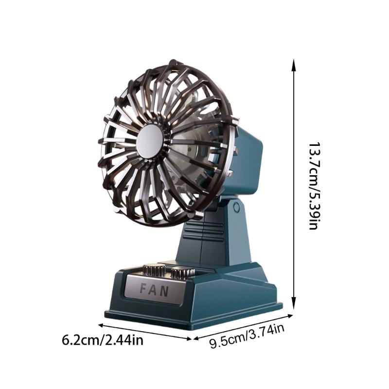 Small Electric Fan Retro Desk Fan with Low Noise and Energy Saving Feature Plastic Texture Suitable for Indoor Space