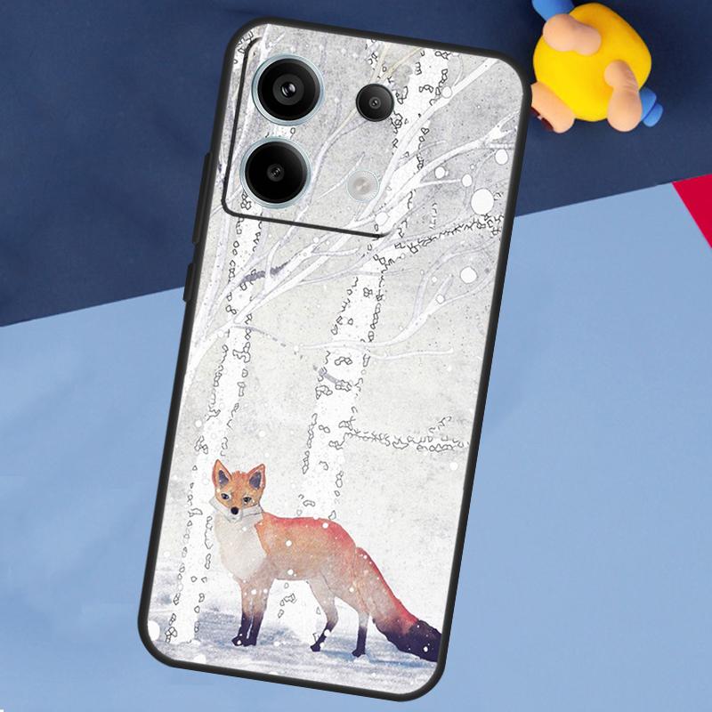 Fox Animal Pattern Case for Xiaomi Redmi 13C 12C 10C 10A 9C Note 12 13 10 8 9 11 Pro 12S 10S 11S Phone Cover