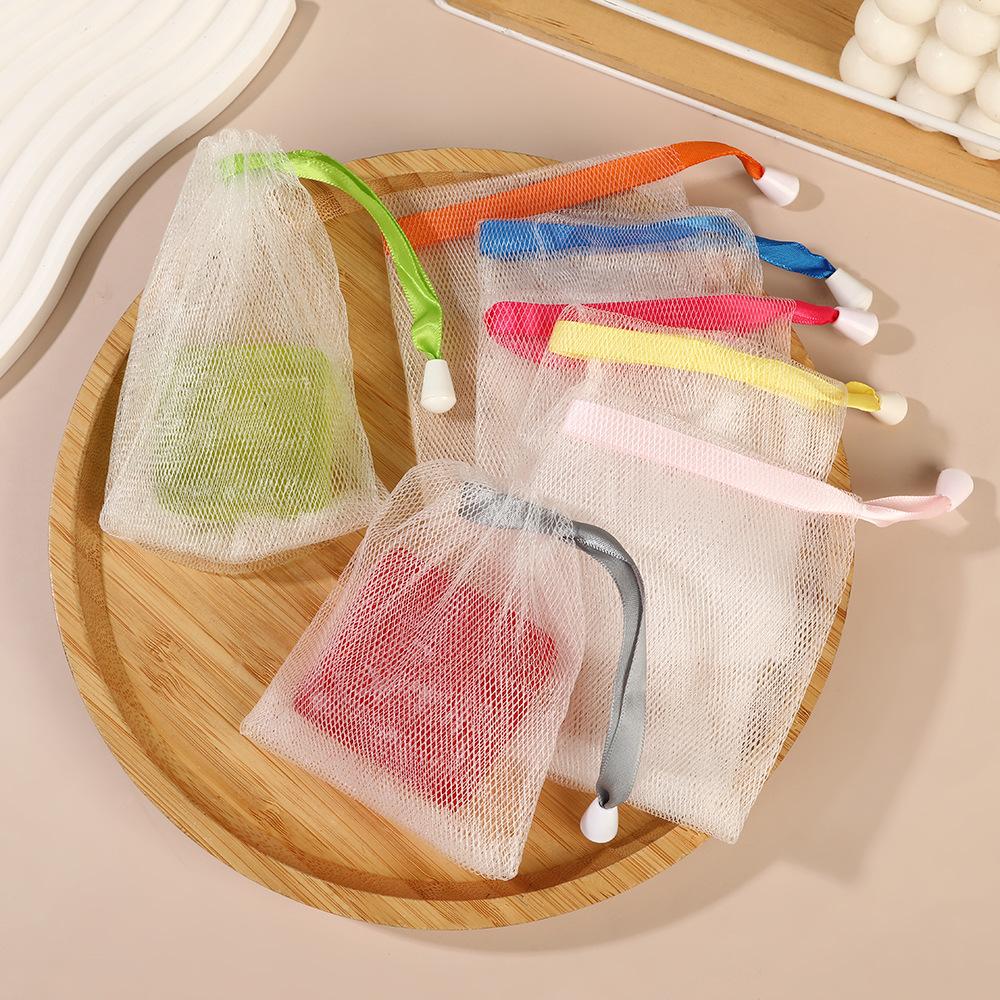 

10pcs Square Soap Saver Bags, Double-Layer Durable Mesh Soap Pouches with Drawstring, Multi-Purpose Handmade Soap Bags for Body