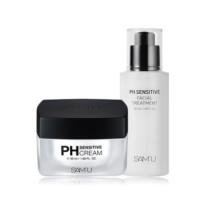 Samu PH Sensitive Cream 50 ml PH Facial Treatment 60 ml de PH Sensitive Cream PH Facial Treatment Coffret de soins de la peau Hydratant Duo Crème hydratante