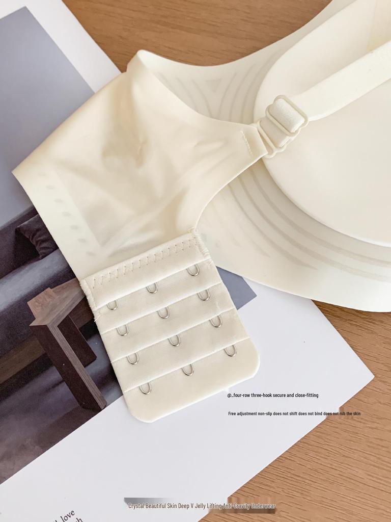 Jelly Soft Seamless Ice Silk Thin Bra for Women - Small Chest Support, Anti-Sagging, Wire-Free, Gathered Style