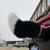 Faux Fur Electric Wagging Tail for Car, Remote Control Moving Tail Decoration, Rechargeable Detachable Auto Accessory for Anime Cosplay