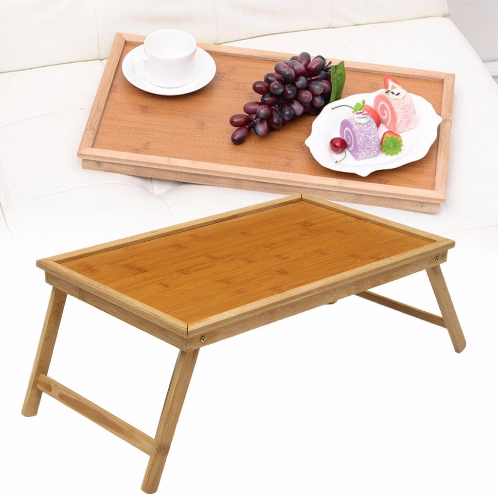 Faltbar Schreibtisch Laptop Computer Verstellbar Tisch Bambusbett mit Schublade