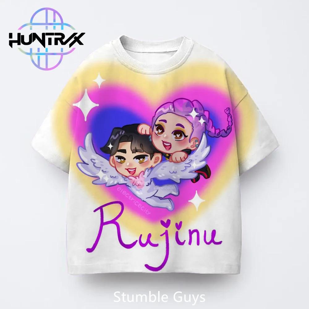 Modă Casual de Vară Copii Kpop Vânătorii de Demoni 3D Desene Animate Mânecă Scurtă Băieți Fete Tricou Haine Anime