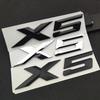 ABS Adhesive Matte Black Chrome Letter For Car Trunk BMW X5 Logo X5 Letters Stickers Emblem Badge E70 E53 F15 G05 Accessories