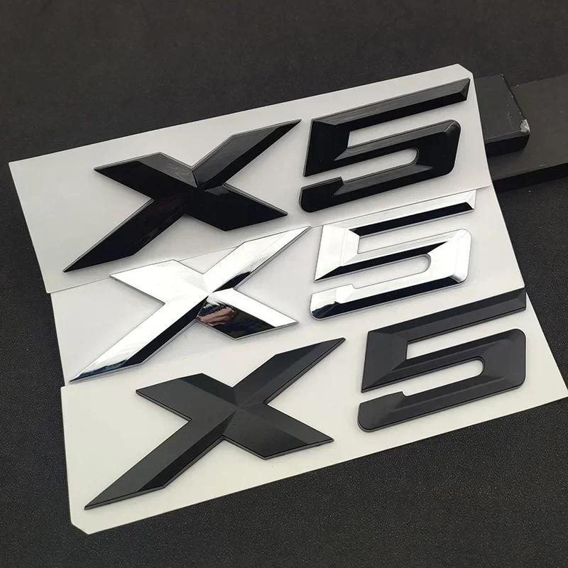 ABS Adhesive Matte Black Chrome Letter For Car Trunk BMW X5 Logo X5 Letters Stickers Emblem Badge E70 E53 F15 G05 Accessories