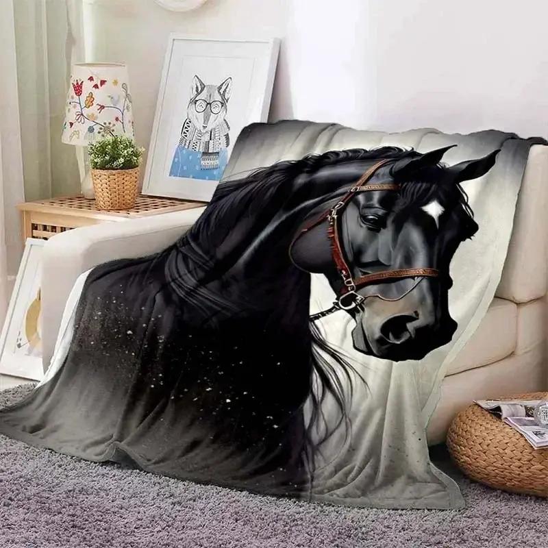 Cobertor De Cavalo Impresso Em 3d Com Desenho Animado Caseir S разноцветный