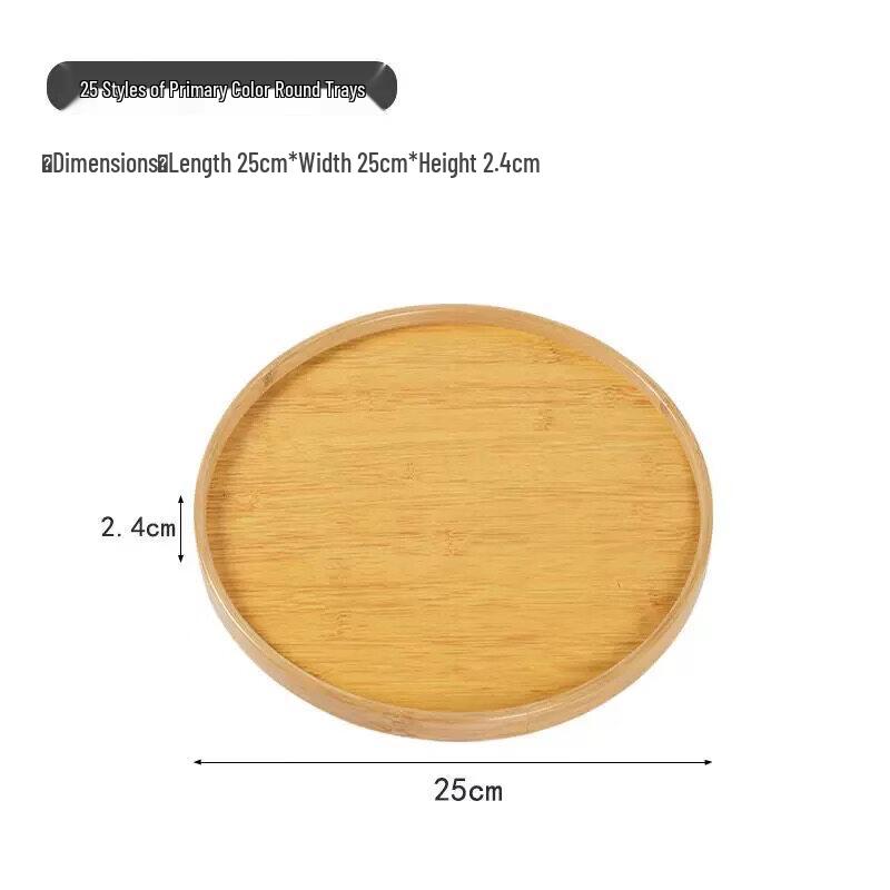 Jingbaodi Bamboo Round Tea Tray