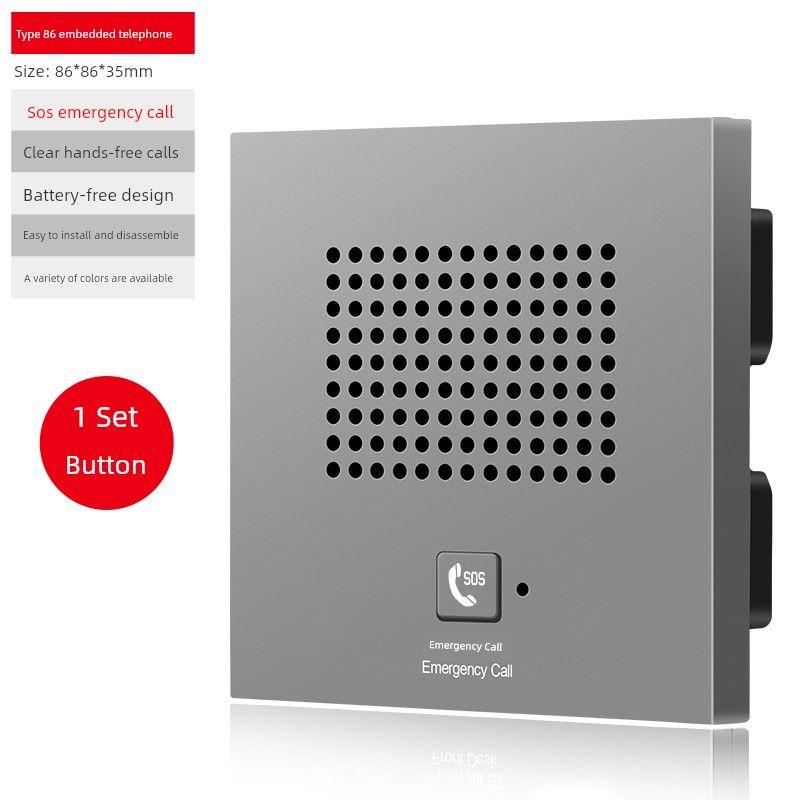 Type 86 Hotel Room Wall-Mounted Telephone Emergency Call Hands-Free Telephone Panel Hospital School Sos Pager