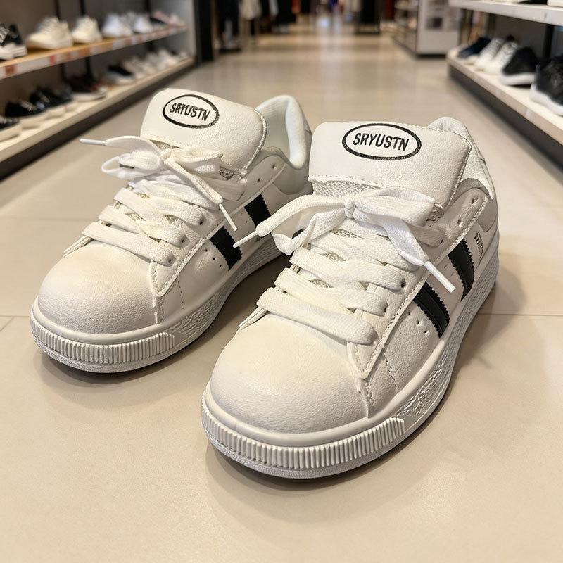 Ретро пара в гонконгском стиле оригинальные хлебные туфли женские ins осень новые повседневные туфли для моральной подготовки 35 белый