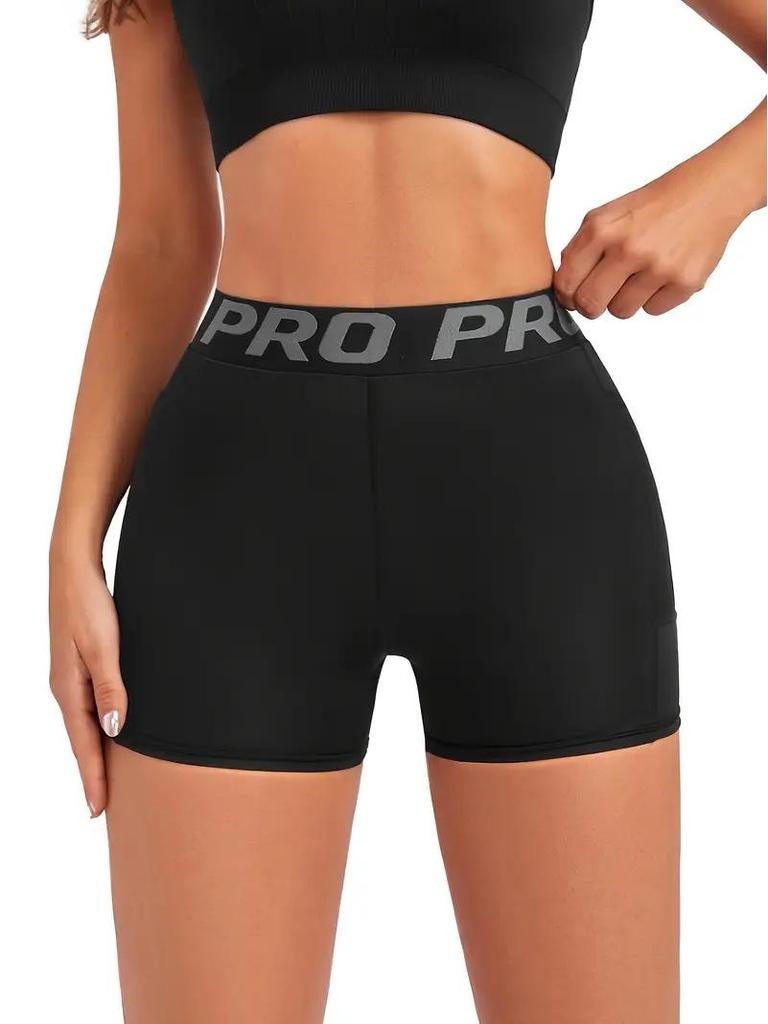 Women's Quick-Dry Fitness Shorts with Pocket - Running, Training & Yoga