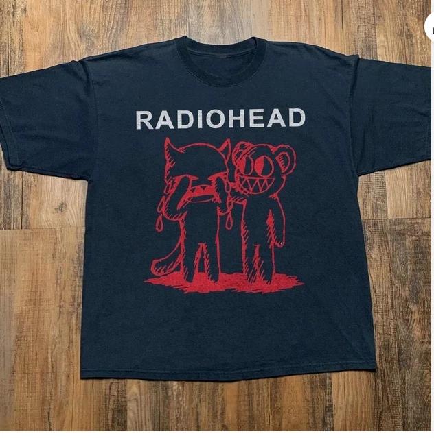 Radiohead rock tour album black tee shirt. XL
