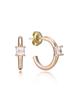 14K Small Cubic Zirconia Ring Earrings (Gold Filled) C24EGF098
