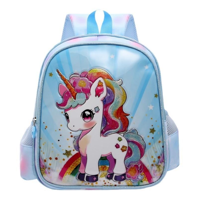 Cute Pink Unicorn Backpack For Girls Oxford Fabric Lightweight Design