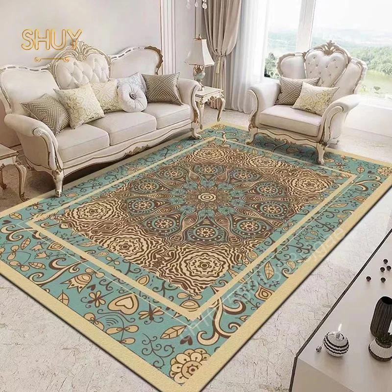Persian Style Luxury Carpet Living Room Decoration Home Decor 180x280cm Felt Rug Non-slip Sofa Coffee Bedside Custom Floor Mat