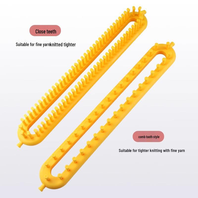 Set de instrumente de tricotat DIY: Mașină de tricotat cu dinți fini pentru eșarfe și pulovere.