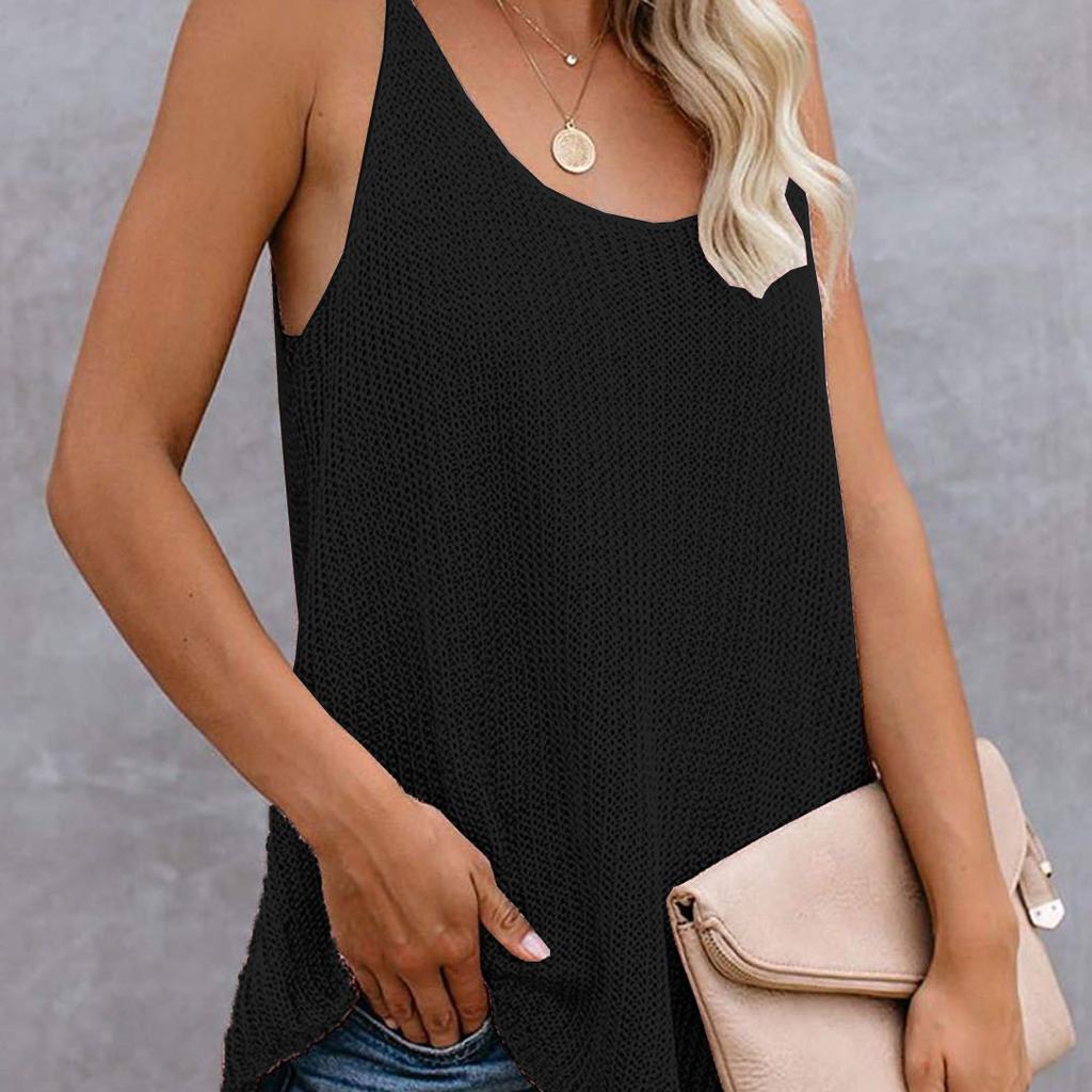 2026 Summer Women's Color Block Knit Tank Top, Round Neck Sleeveless Crochet Vest Cami for Casual Beach & Daily Wear