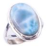 Natural Republic Larimar Gemstone 925 Solid Sterling Silver Gift Ring S.8 N6Q96