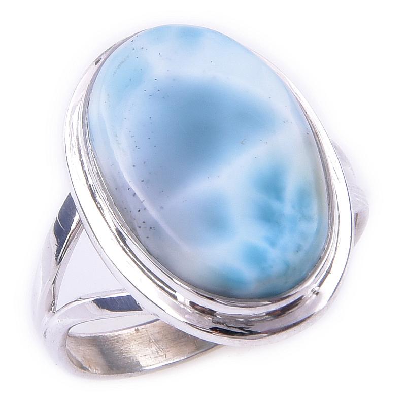 Natural Republic Larimar Gemstone 925 Solid Sterling Silver Gift Ring S.8 N6Q96