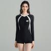 Racing Swimsuit Women's Conservative One-piece Boxer Swimming Pool Sports Long-sleeved Sunscreen Slimming Hot