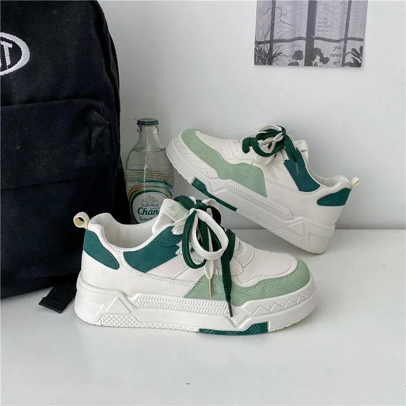 2026 New Women Vulcanize Shoes Flat Designer Fashion Sneaker Women Casual Shoes Lace Up Shoes Couple Sport Tennis Mujer Size 40