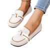 Women's Wide Width Bow Detail Flyknit Flats - Round Toe Slip-On Casual Shoes for Fall, Comfort Breathable Loafers
