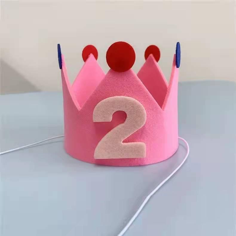 Daisy Felt Crown Hat for Children's First Birthday Party