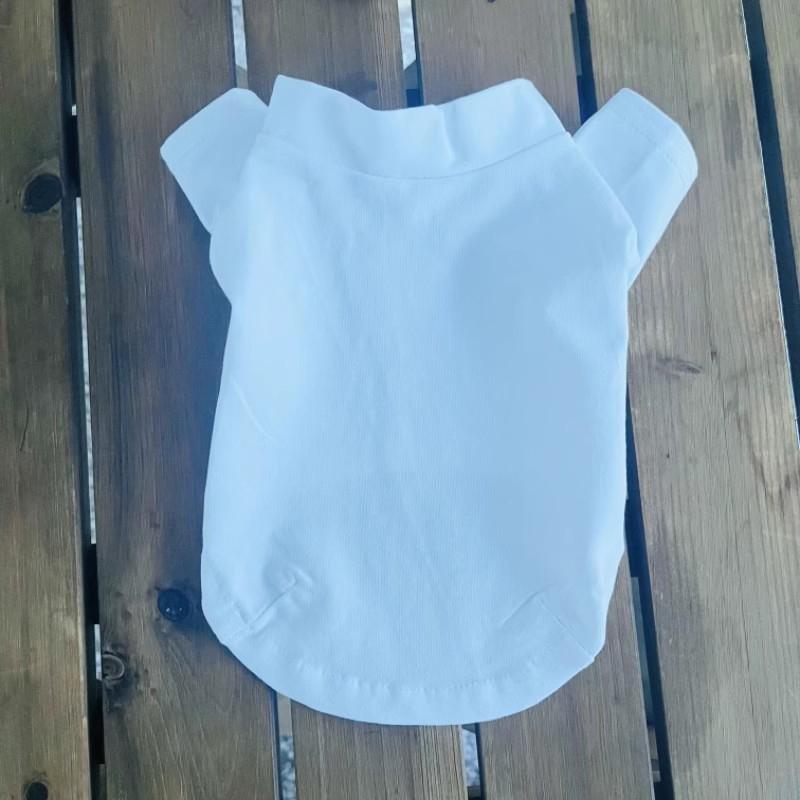 

Cotton Dog T-shirt Spring Dog Clothes Tee Shirt Cat Puppy Pomeranian Poodle Bichon Frise Schnauzer Clothing Pet Apparel Costumes S білий