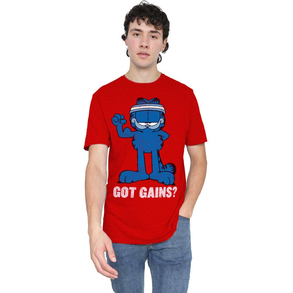 Garfield Got Gains T-Shirt S-3XL Red XXXXL