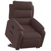 Recliner Chair with Lift Assistance Dark Brown Fabric