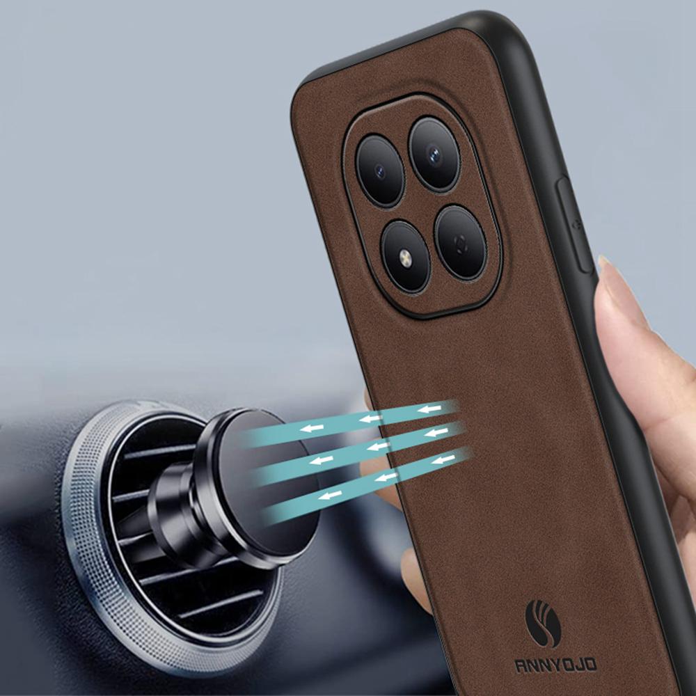 ANNYOJO For Xiaomi Redmi Note 15 Pro 5G (Global) Case PU Leather + PC + TPU Anti Drop Phone Back Cover