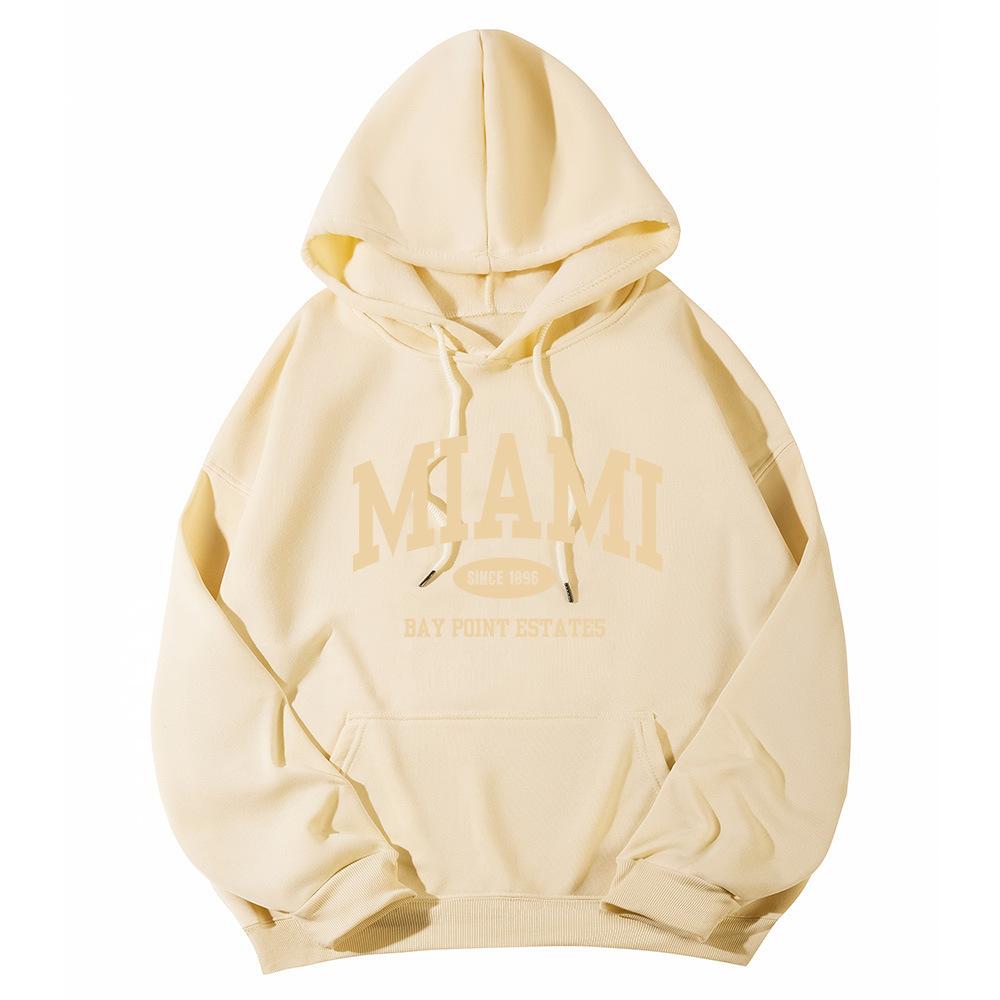 New casual sports sweater fleece hooded sports sweater men's and women's autumn and winter sports fashion