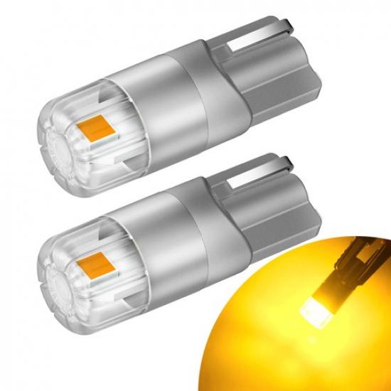 2PCS LED T10 194 White 168 Canbus Amber Red License Dome Side Marker Light Bulb