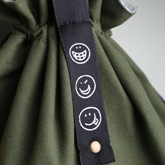 Bento Bag Adjustable Wide Opening Canvas Drawstring Design Lunch Handbag Picnic Accessories